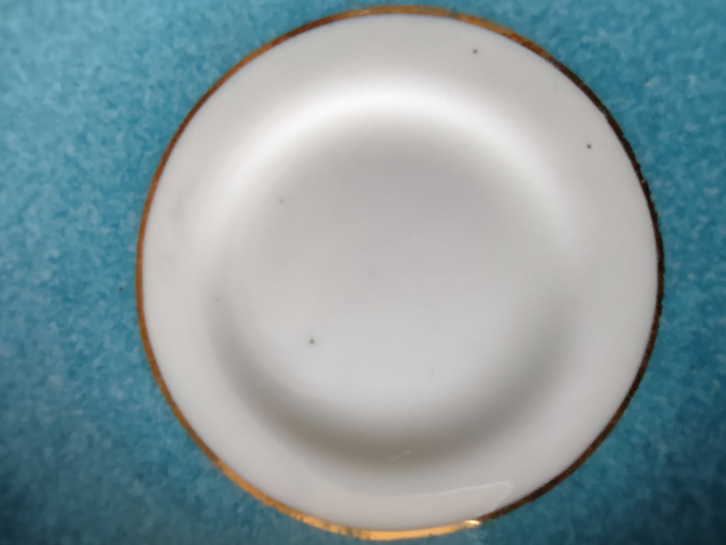 Vintage Coalport Saucer Bone China Turquoise Gold Scalloped England [6139]