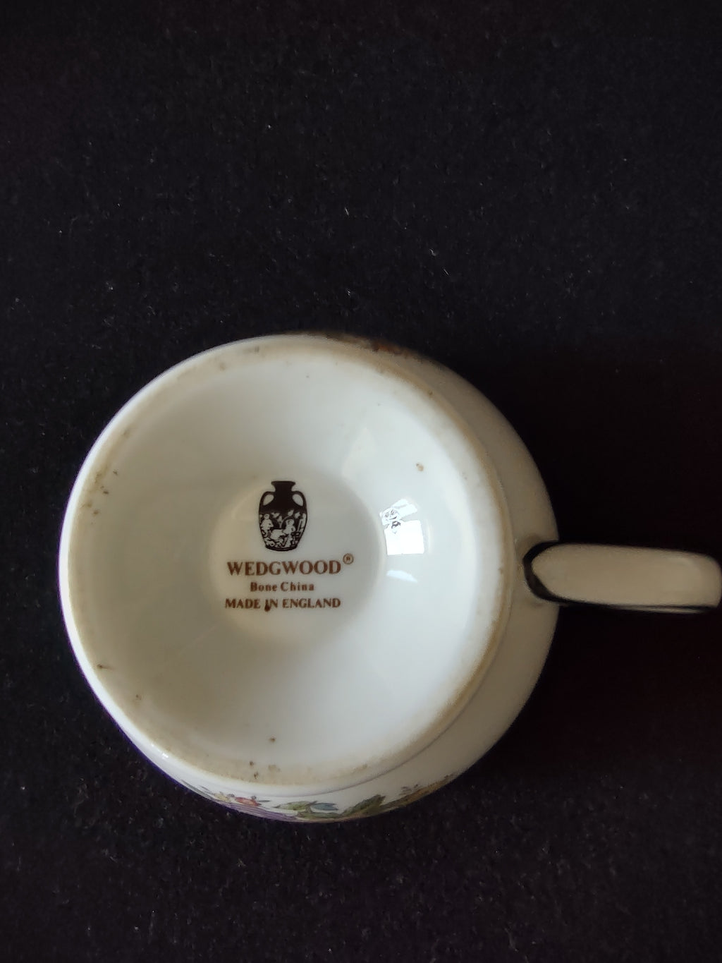 Vintage Wedgwood Teacup Bone China Cobalt Blue Shell Footed England [6142]