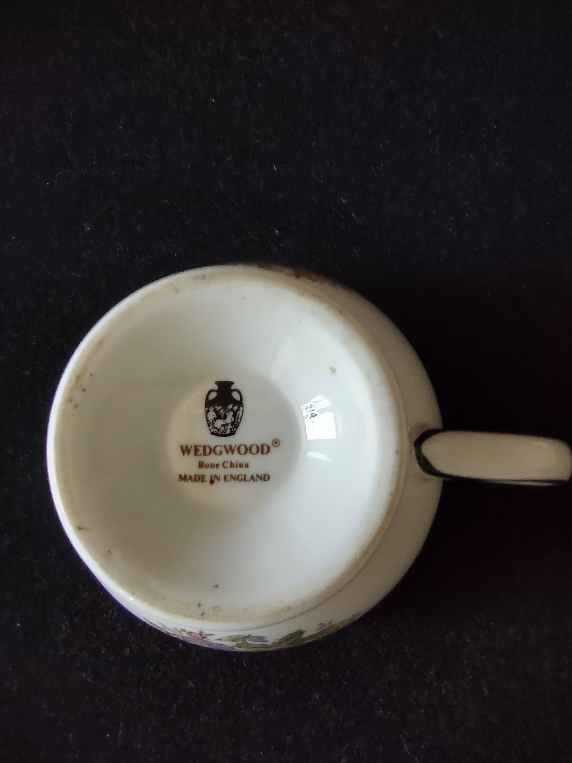 Vintage Wedgwood Teacup Bone China Cobalt Blue Shell Footed England [6142]