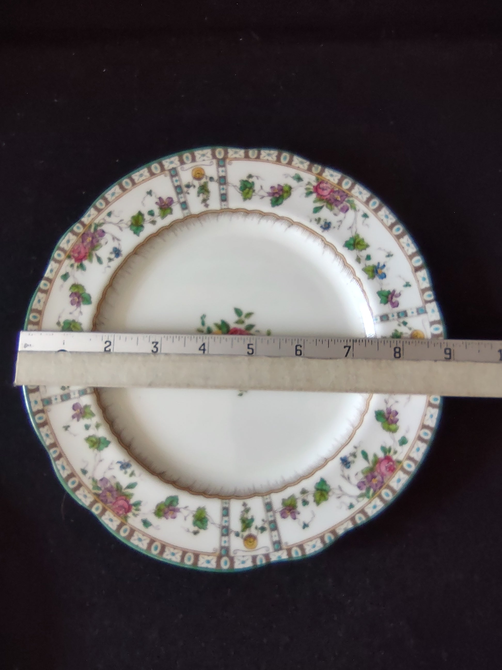 Vintage Wedgwood Dinner Plate Bone China Rose Botanical England Set of 3 [6144]