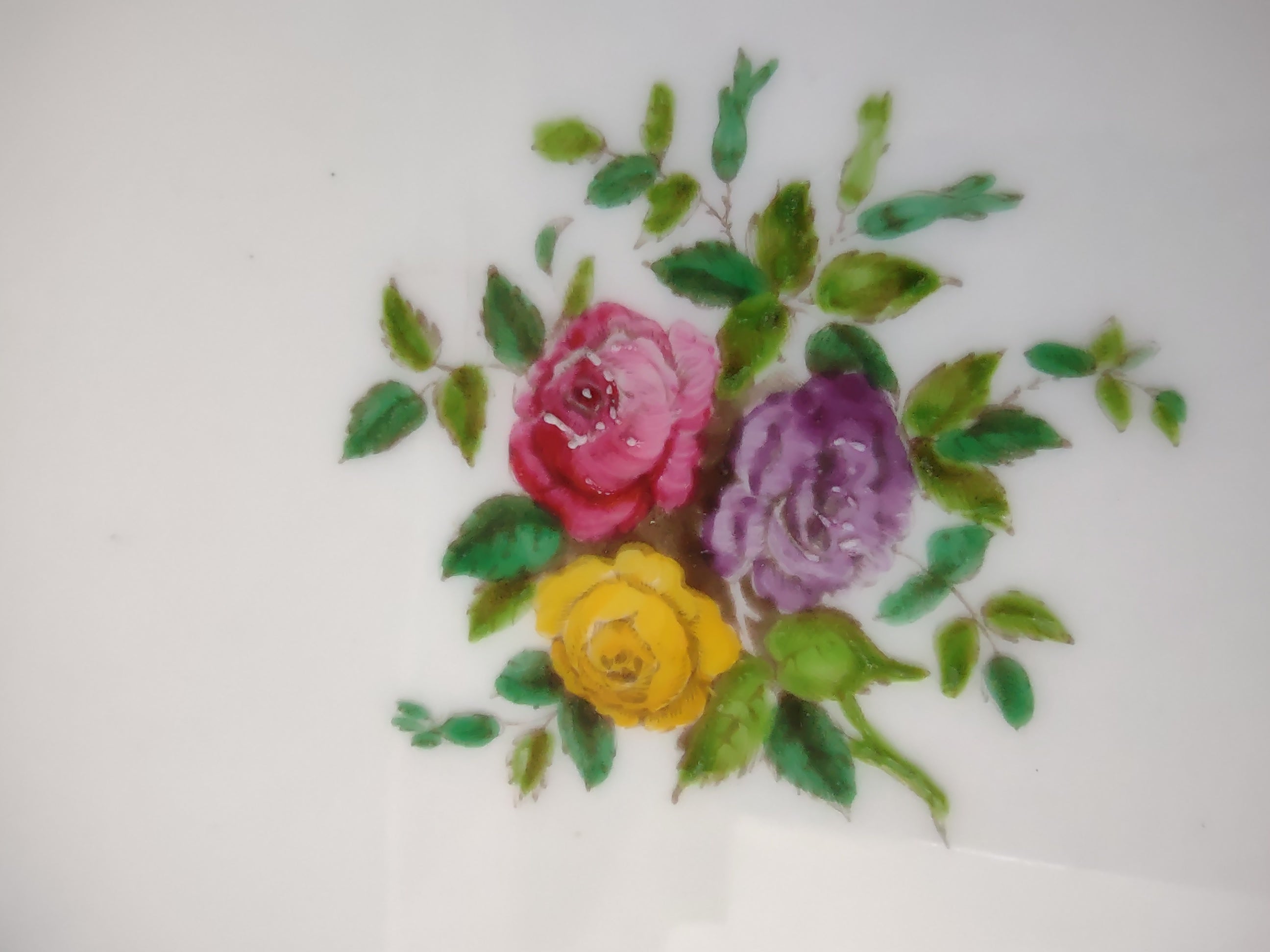 Vintage Wedgwood Dinner Plate Bone China Rose Botanical England Set of 3 [6144]