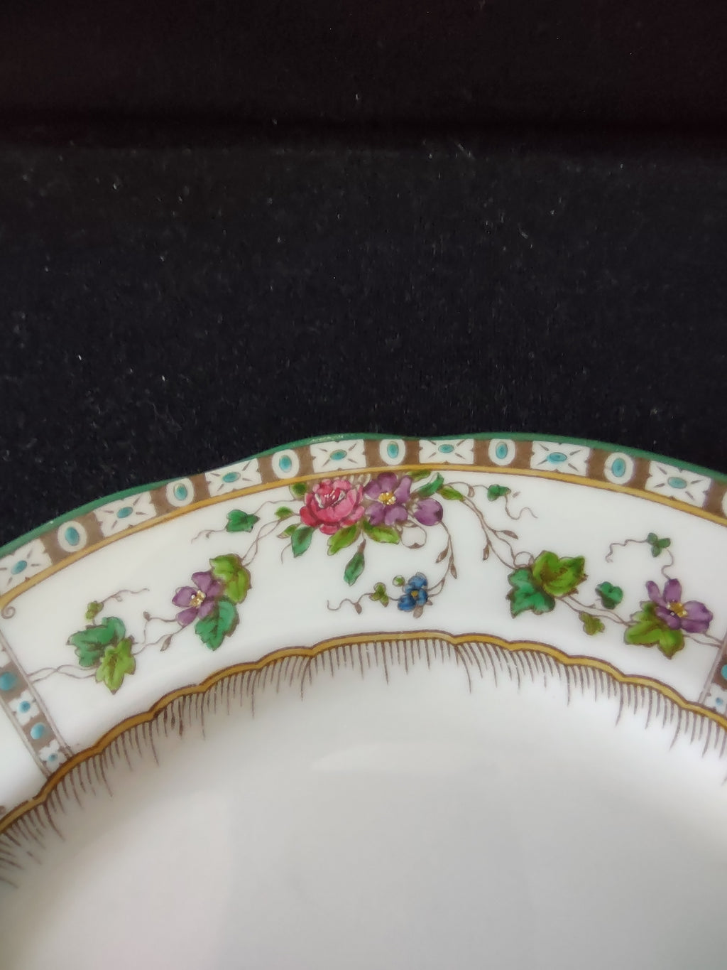 Vintage Wedgwood Dinner Plate Bone China Rose Botanical England Set of 3 [6144]