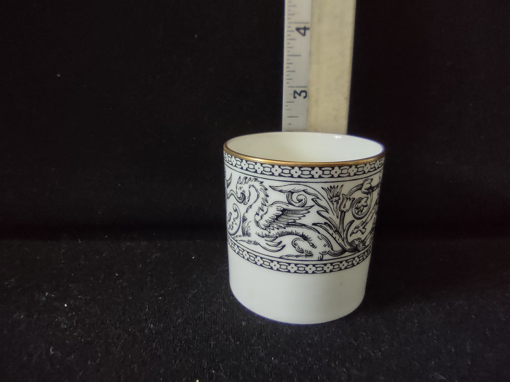 Vintage Wedgwood Florentine Coffee Cup Griffin Dragon Bone China England [6145]
