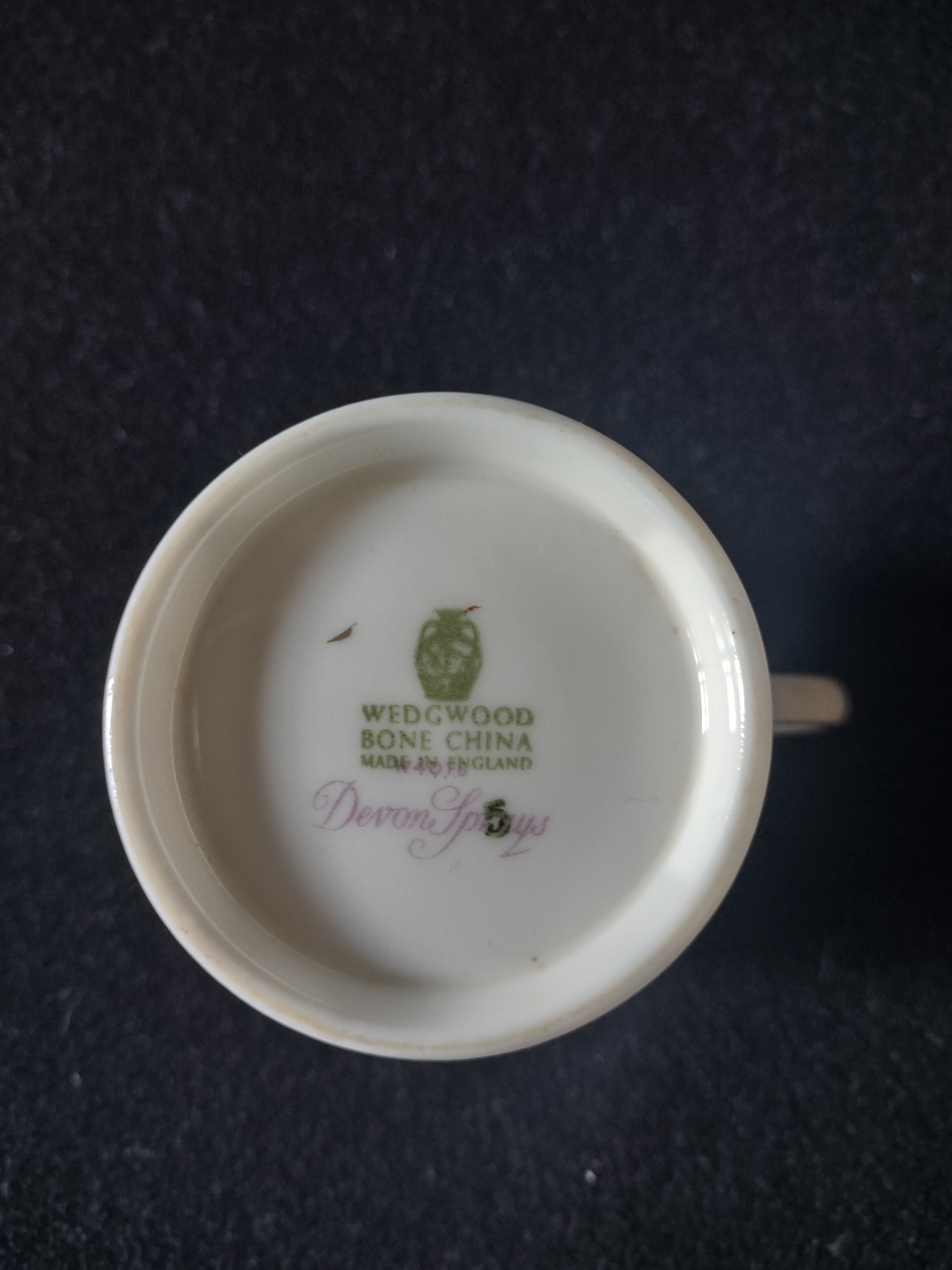 Vintage Wedgwood Devon Sprays Demitasse Cup Bone China England [6147]