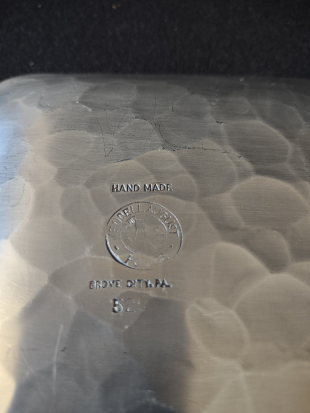 Vintage Wendell August Forge Hammered Aluminum Divided Tray Flying Geese [6171]
