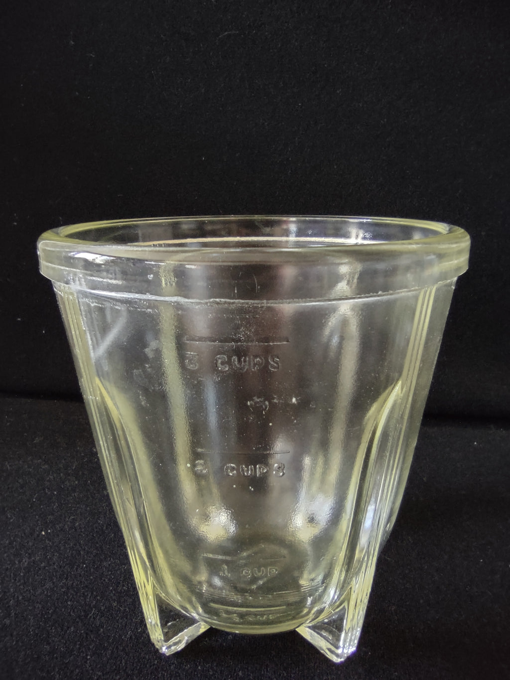 Vintage Glasbake Glass Blender Jar Measuring Cup Footed Base [6172]