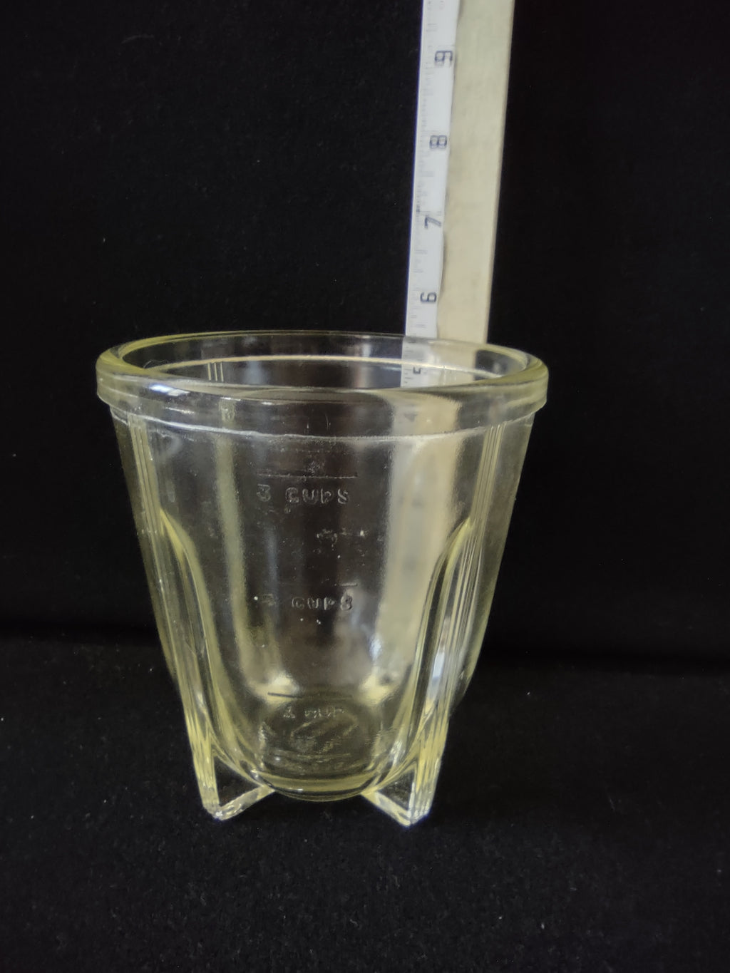 Vintage Glasbake Glass Blender Jar Measuring Cup Footed Base [6172]