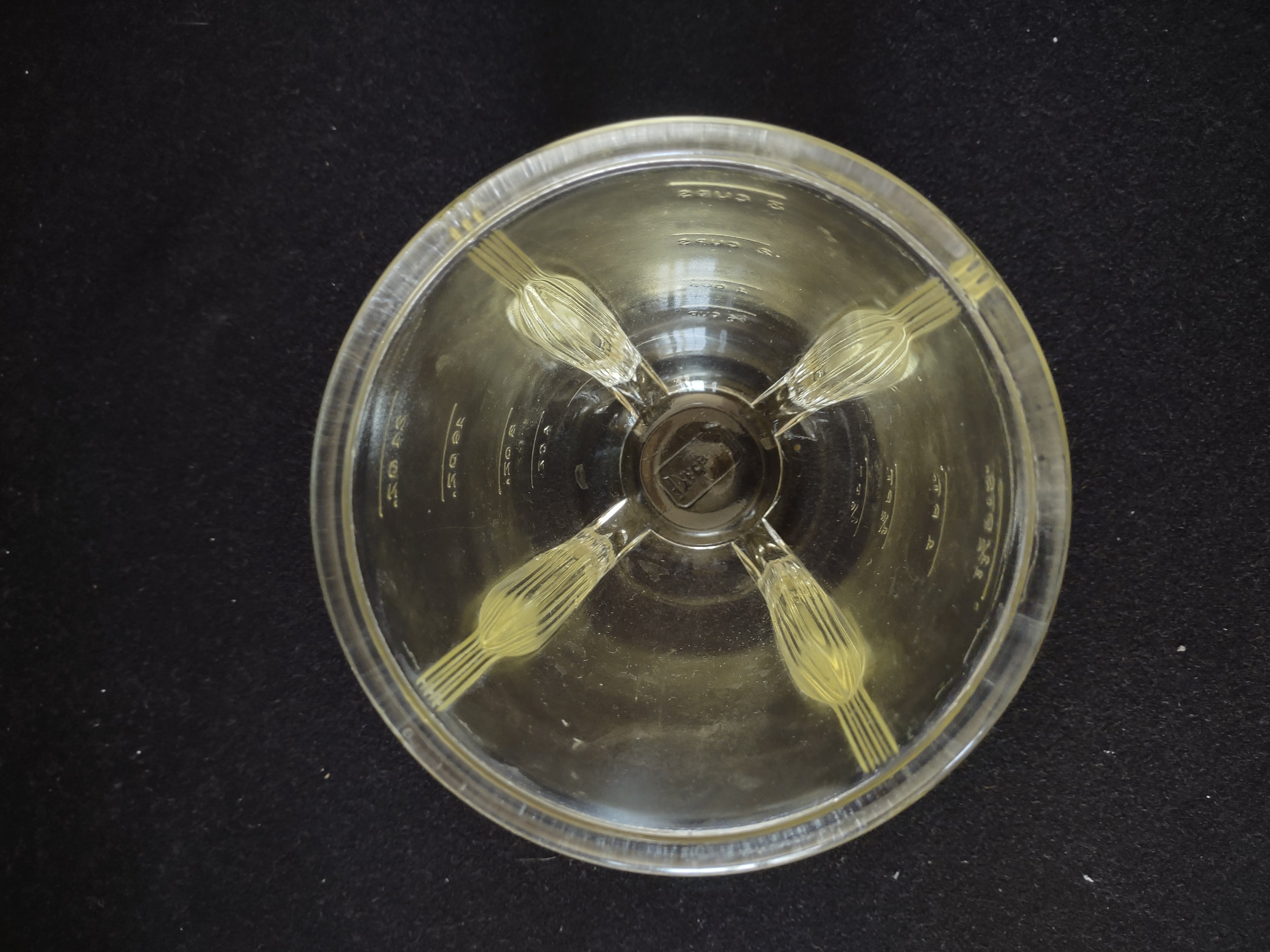Vintage Glasbake Glass Blender Jar Measuring Cup Footed Base [6172]