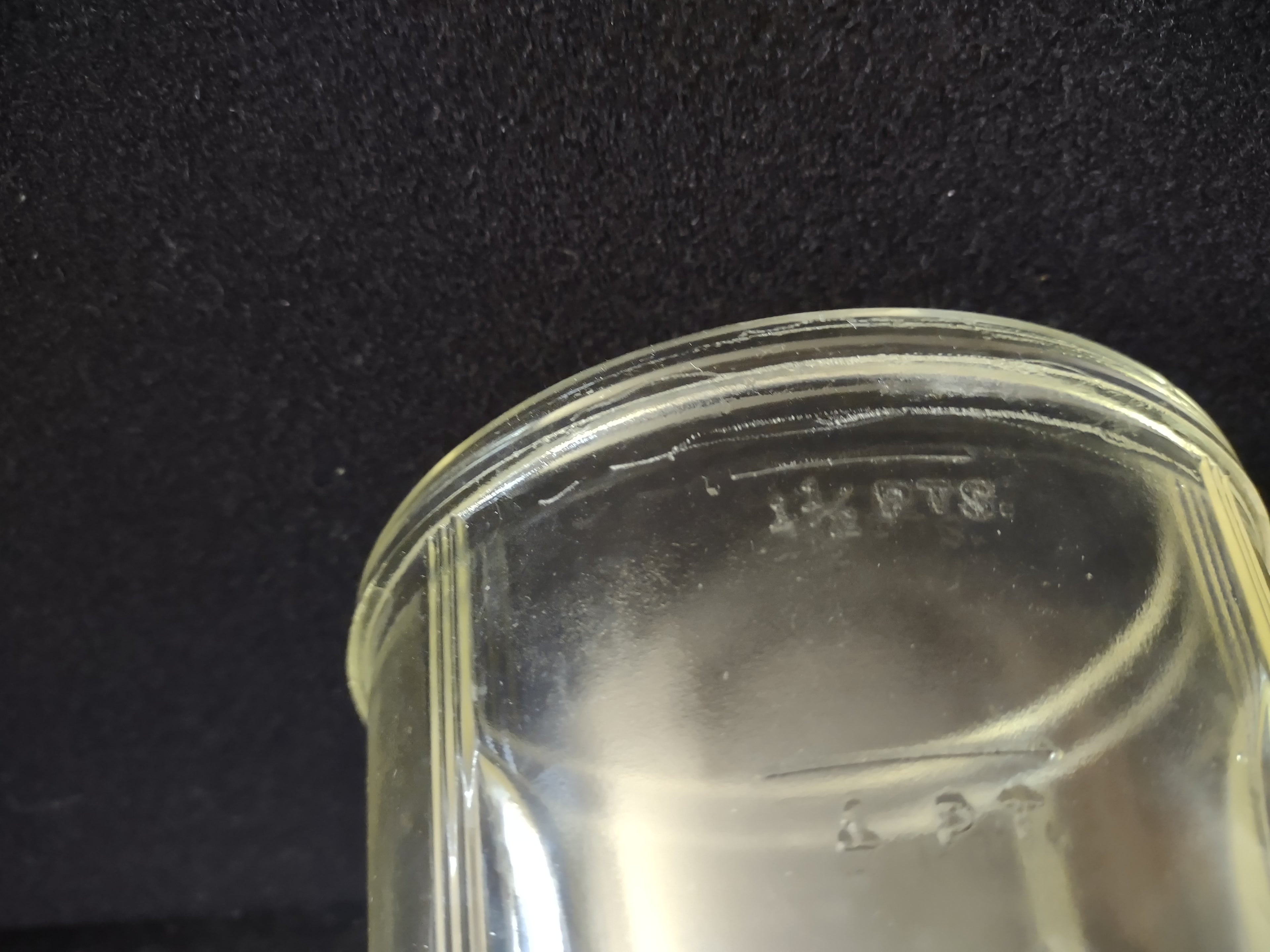 Vintage Glasbake Glass Blender Jar Measuring Cup Footed Base [6172]