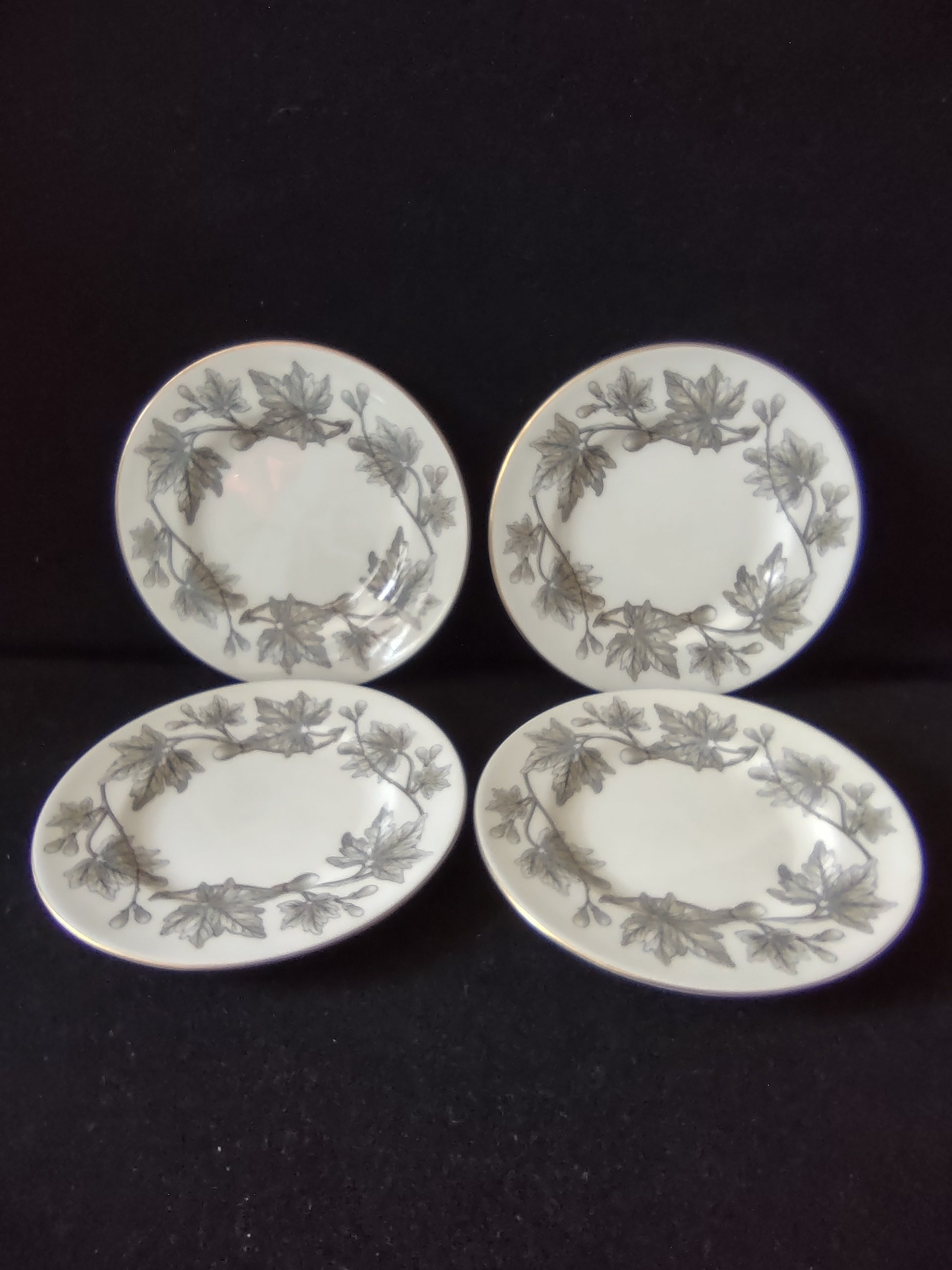 Vintage Wedgwood Ashford Bone China Bread Butter Plates Set of 4 England [6174]