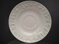 Vintage Wedgwood Embossed Queensware Grape Leaf Saucer White 6" [6154]