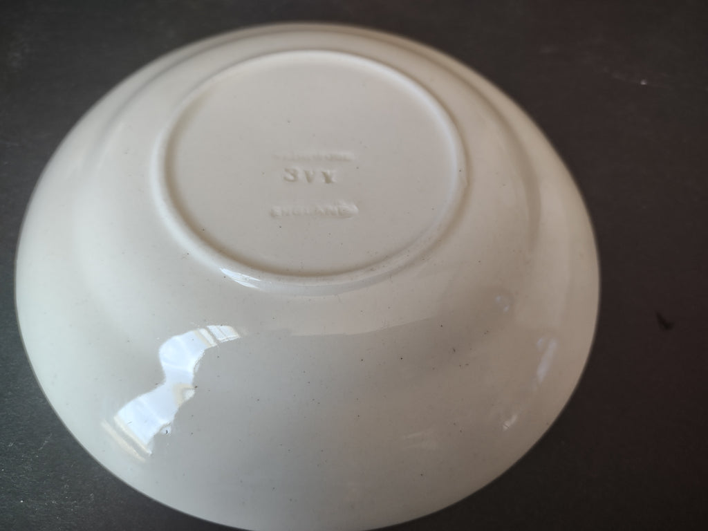 Vintage Wedgwood Embossed Queensware Grape Leaf Saucer White 6" [6154]