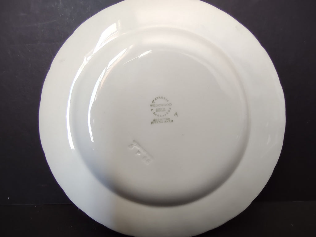 Vintage Wedgwood Etruria Patrician White Embossed Small Plate 6" [6183]
