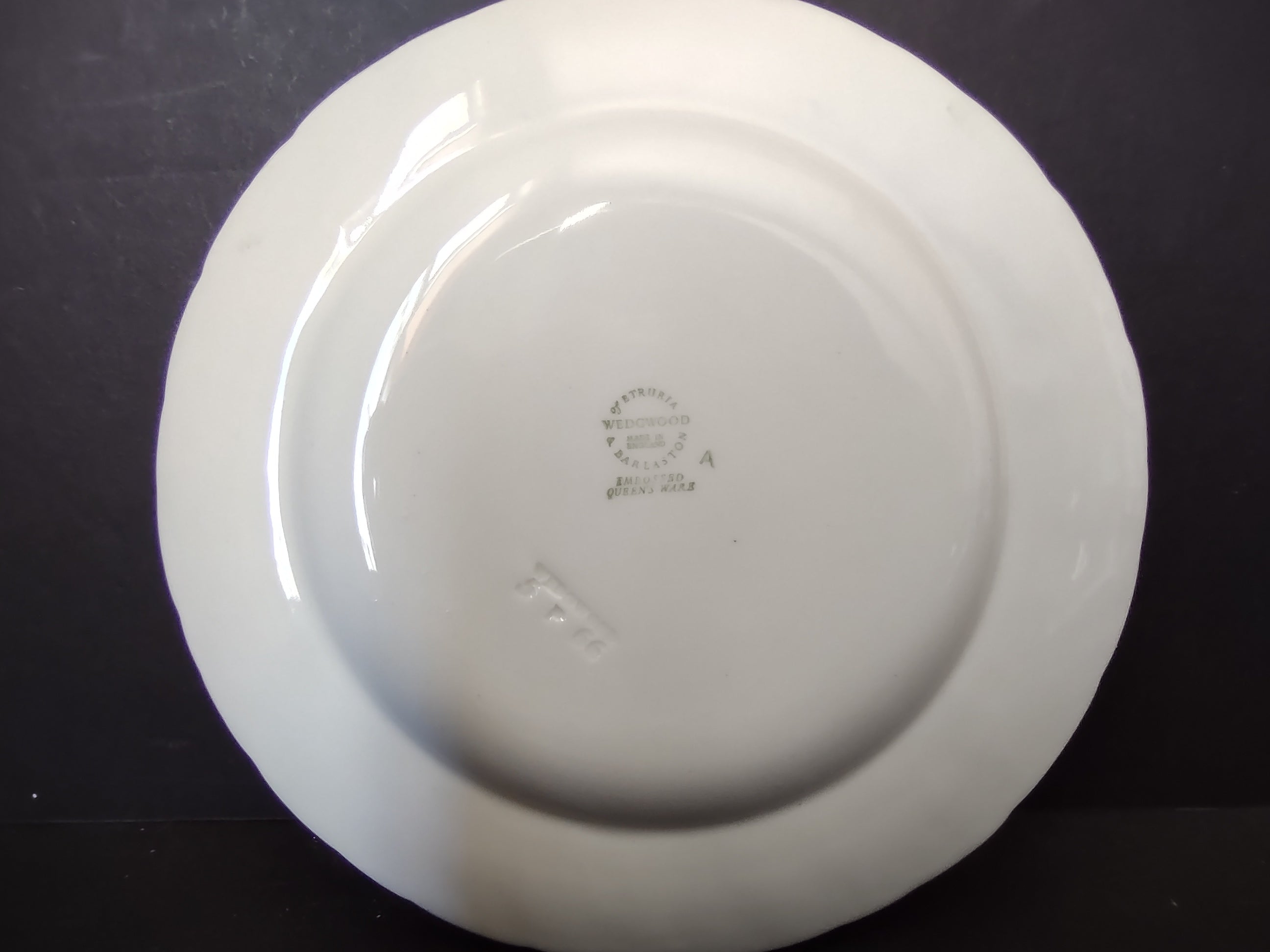 Vintage Wedgwood Etruria Patrician White Embossed Small Plate 6" [6183]
