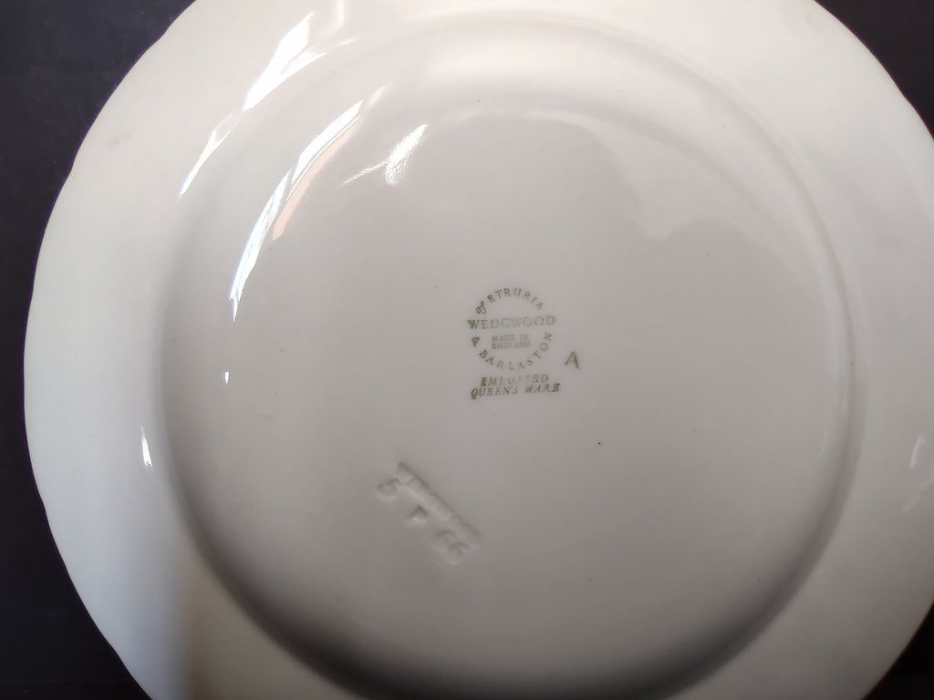Vintage Wedgwood Etruria Patrician White Embossed Small Plate 6" [6183]