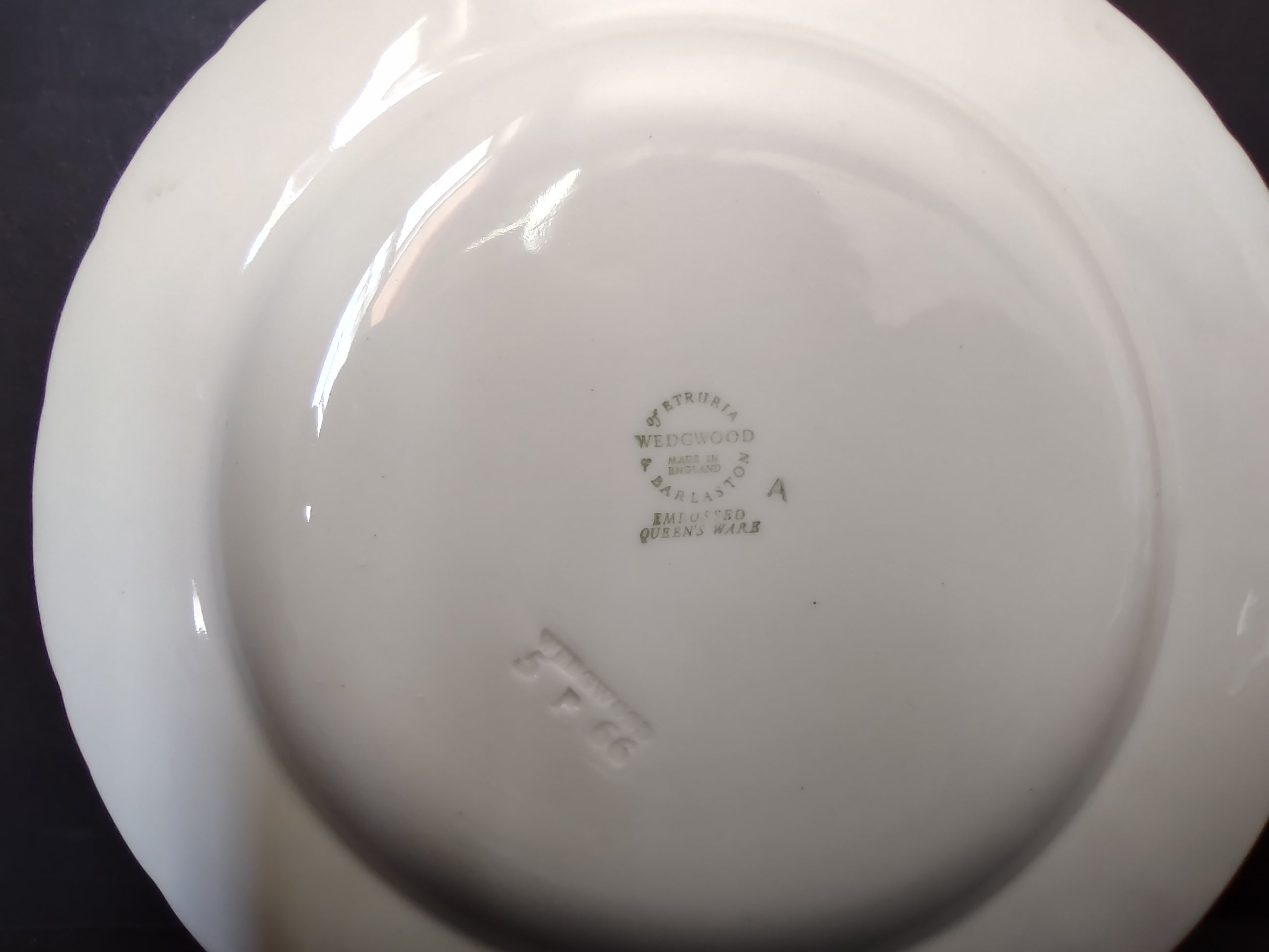 Vintage Wedgwood Etruria Patrician White Embossed Small Plate 6" [6183]