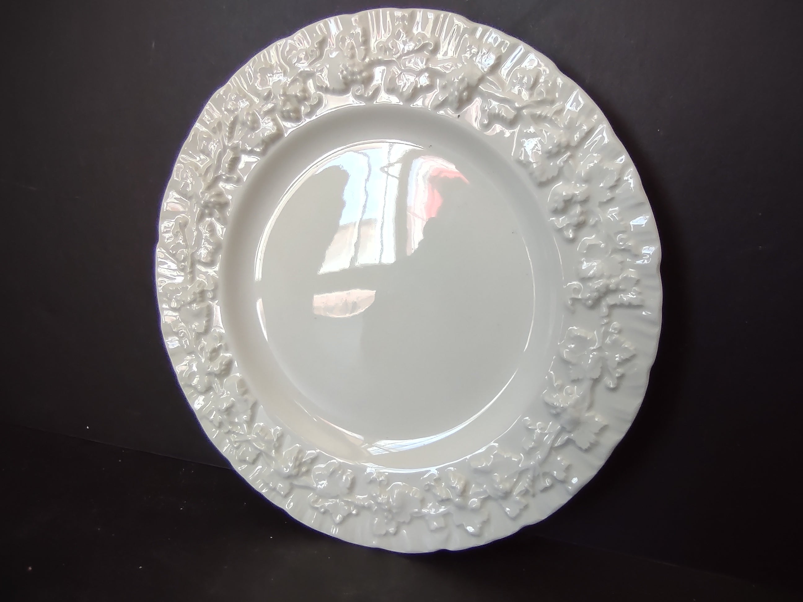 Vintage Wedgwood Etruria Patrician White Embossed Small Plate 6" [6183]