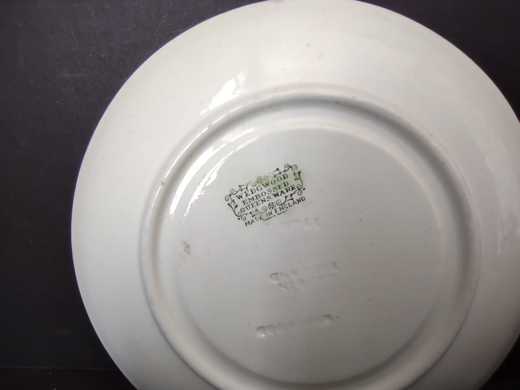Vintage Wedgwood Embossed Queens Ware Demitasse Cup Saucer Pattern 3744 [6185]