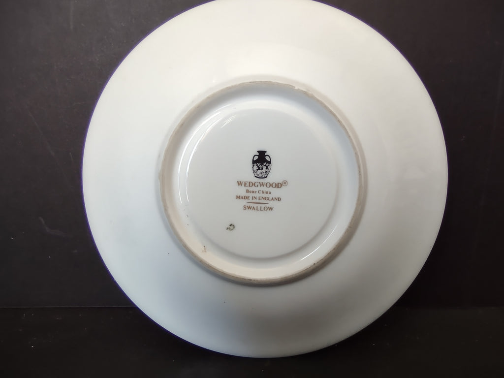 Vintage Wedgwood Bone China Swallow Demitasse Saucer Chinoiserie Floral [6187]