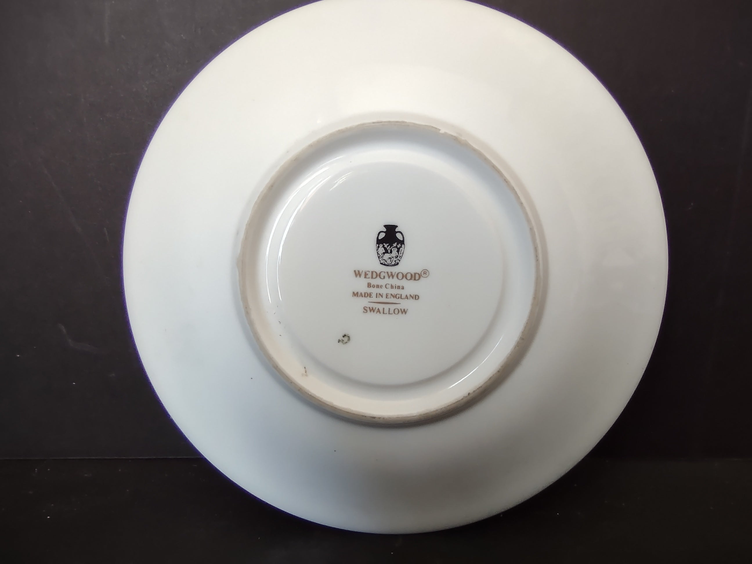 Vintage Wedgwood Bone China Swallow Demitasse Saucer Chinoiserie Floral [6187]