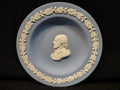 Vintage Wedgwood Jasperware Blue Portrait Medallion Trinket Dish England [6199]