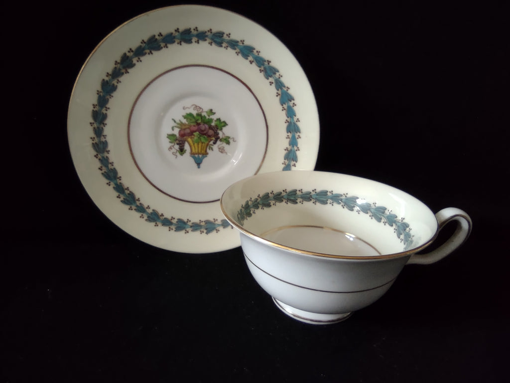 Vintage Wedgwood Appledore Cup Saucer Bone China England Set of 2 [6200]