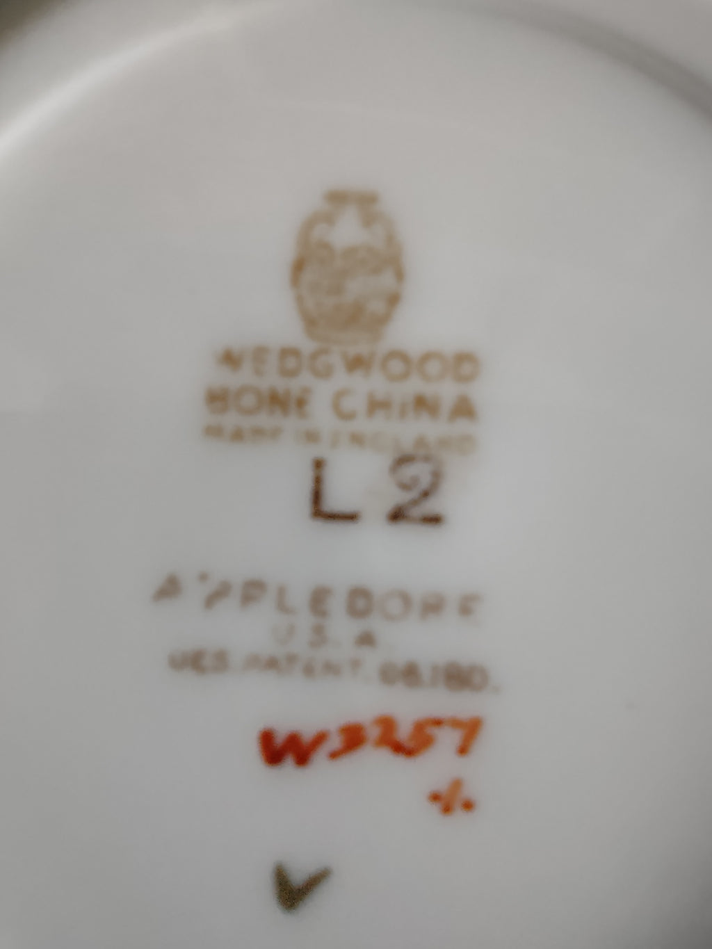 Vintage Wedgwood Appledore Cup Saucer Bone China England Set of 2 [6200]