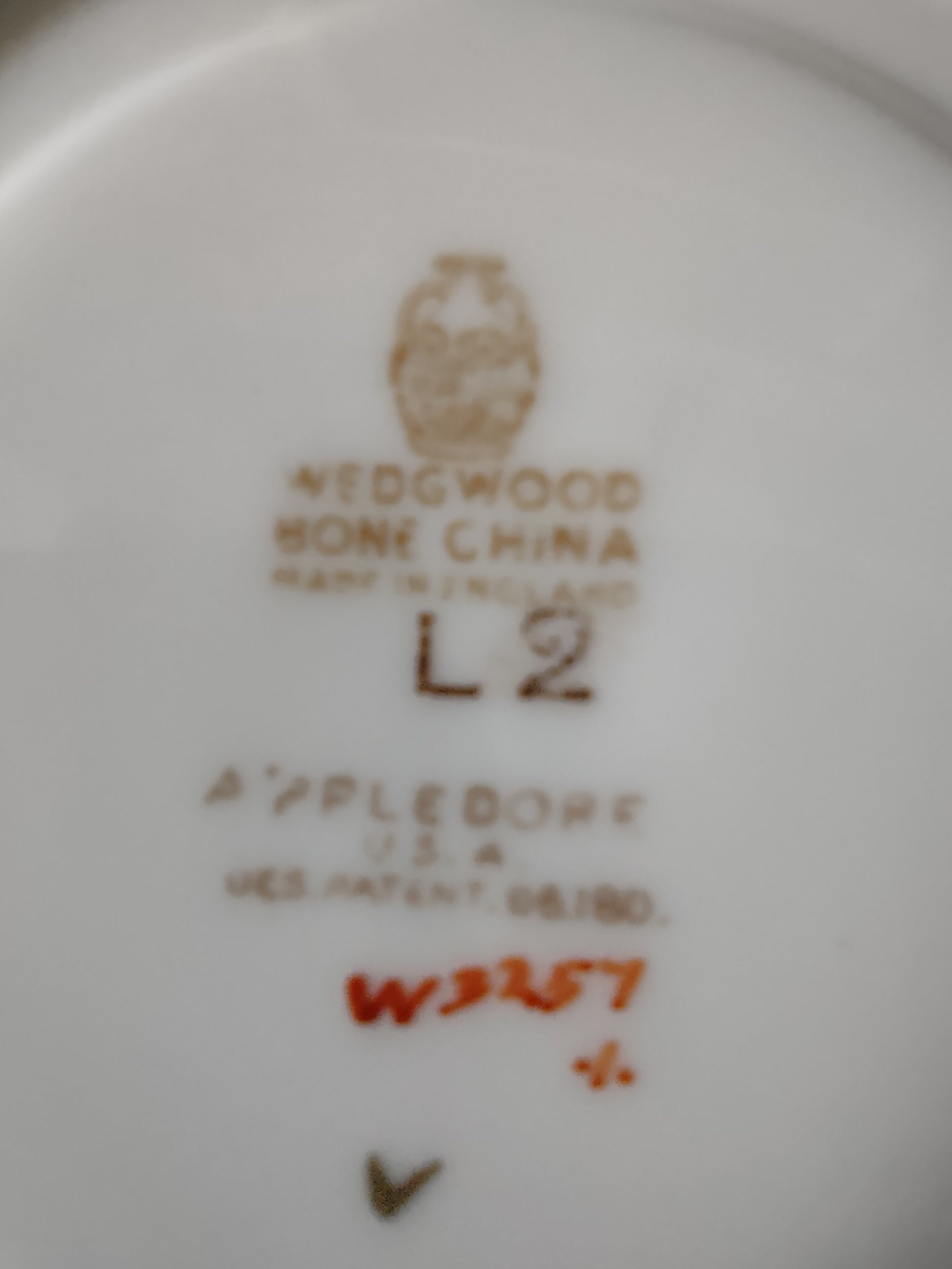 Vintage Wedgwood Appledore Cup Saucer Bone China England Set of 2 [6200]