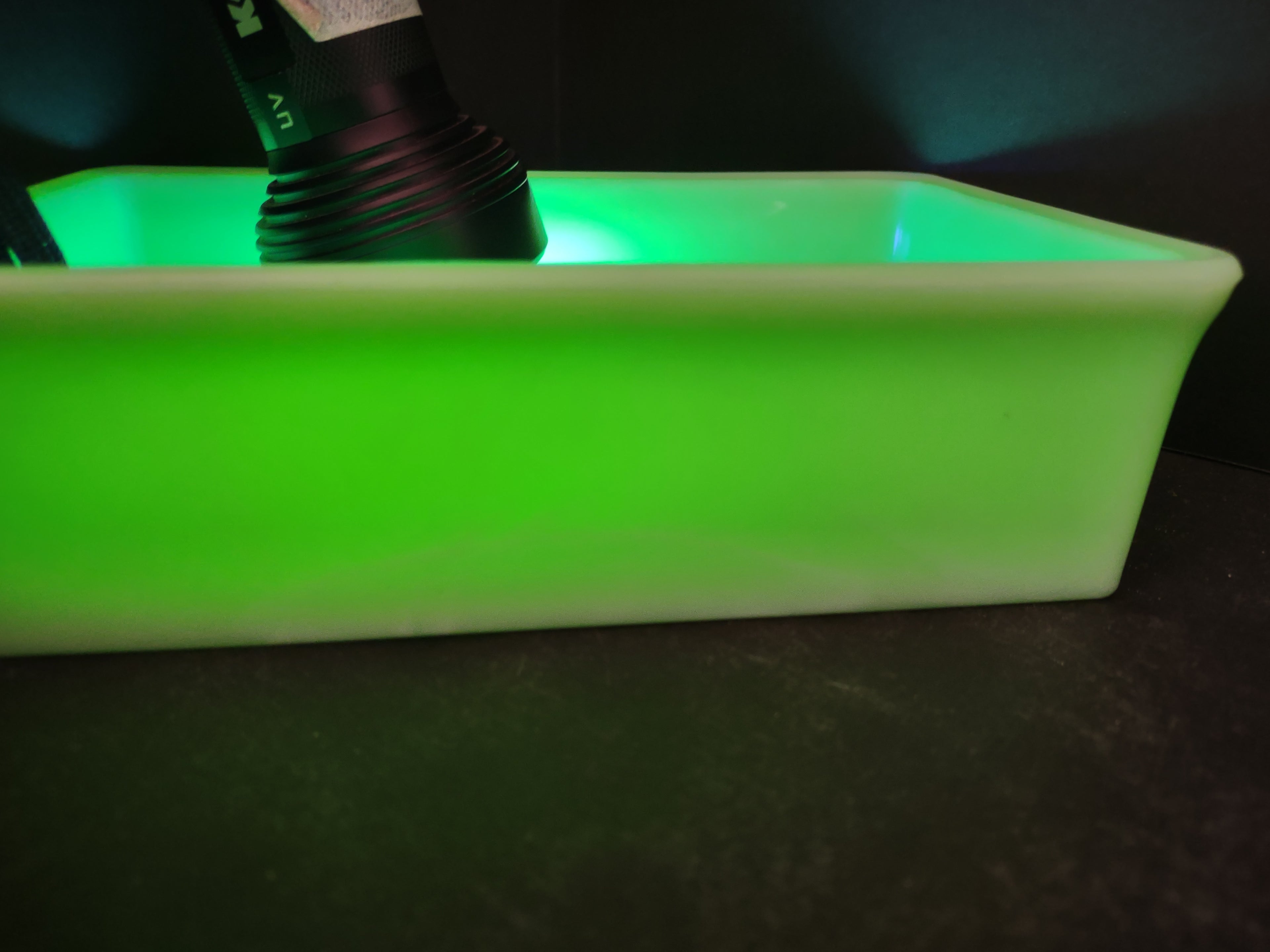Vintage Jadeite Uranium Glass Rectangular Fridge Container McKee NO Lid[6201]