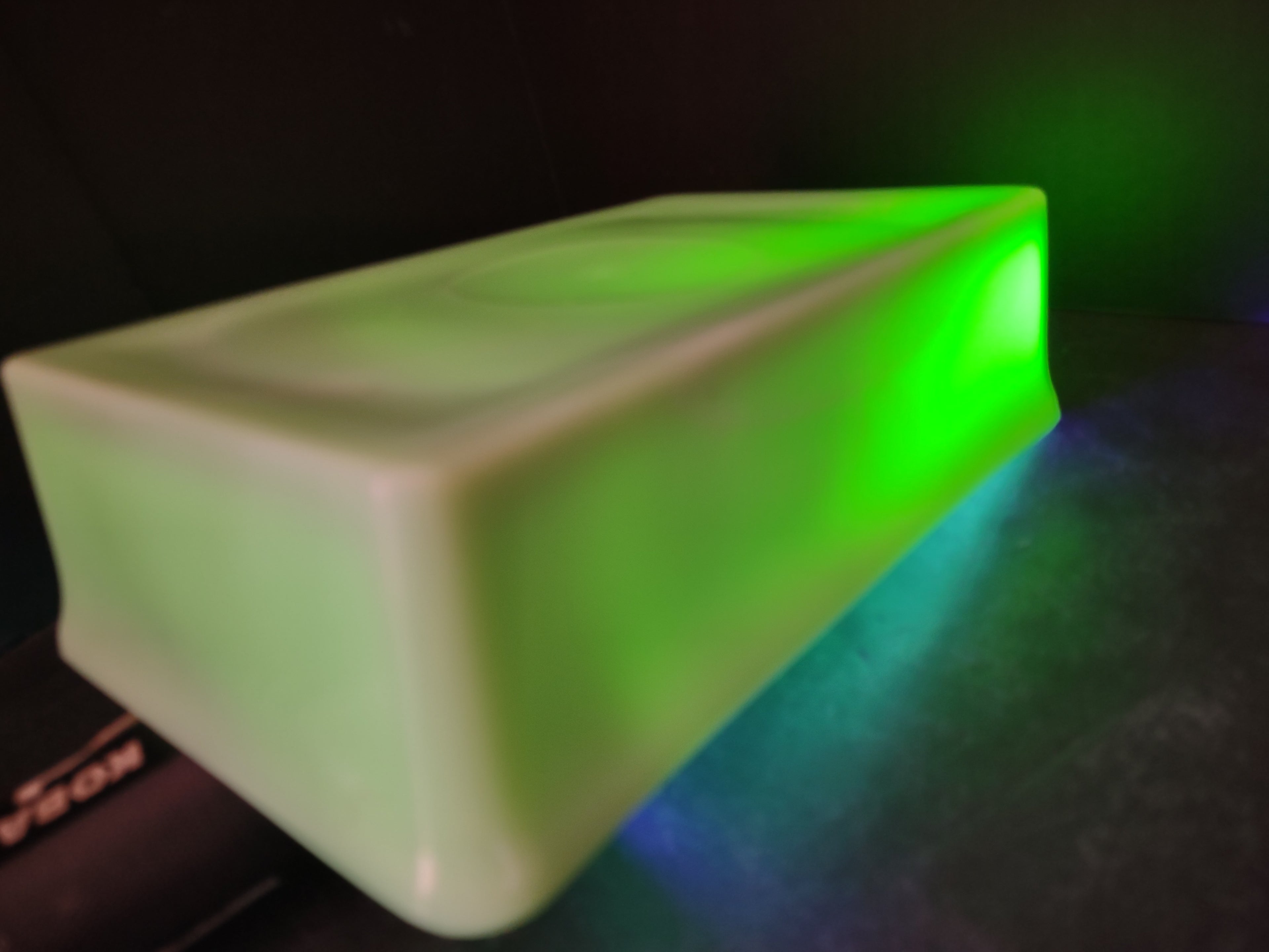 Vintage Jadeite Uranium Glass Rectangular Fridge Container McKee NO Lid[6201]