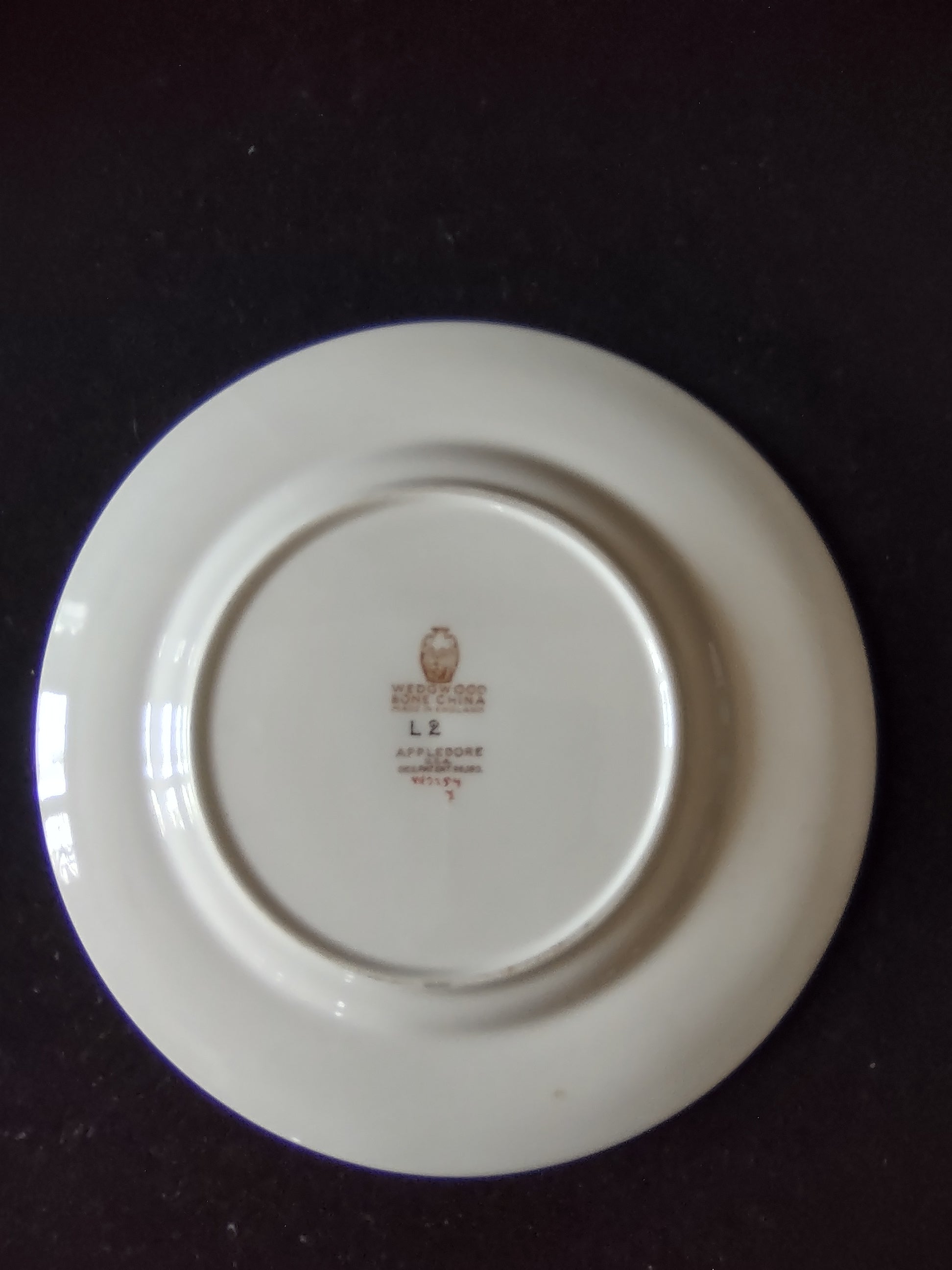 Vintage Wedgwood Appledore Salad Plate Bone China England Set Of 2 [6202]