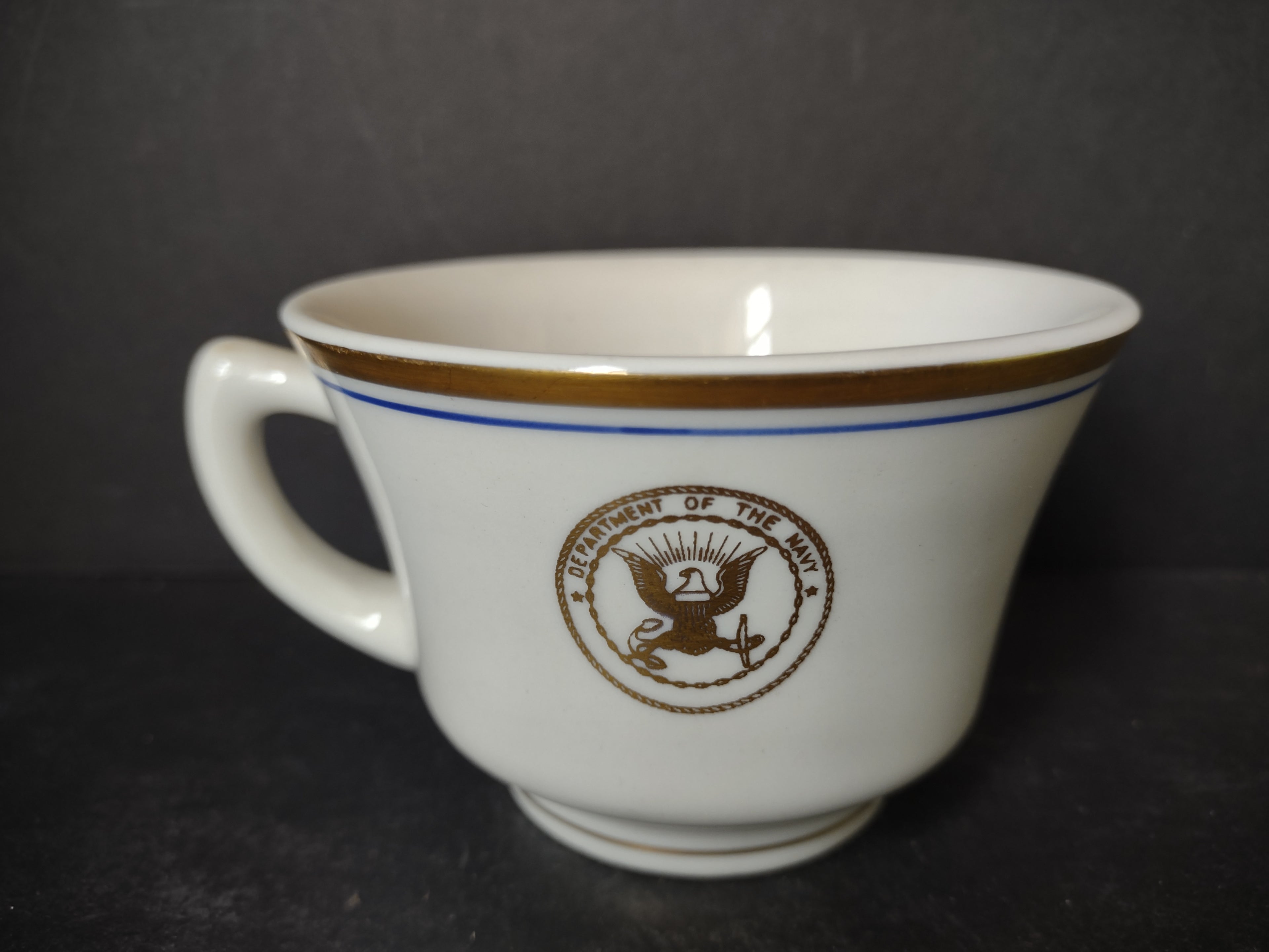 Vintage Dept of the Navy Cup Caribe Puerto Rico Gold Eagle Seal [6203]