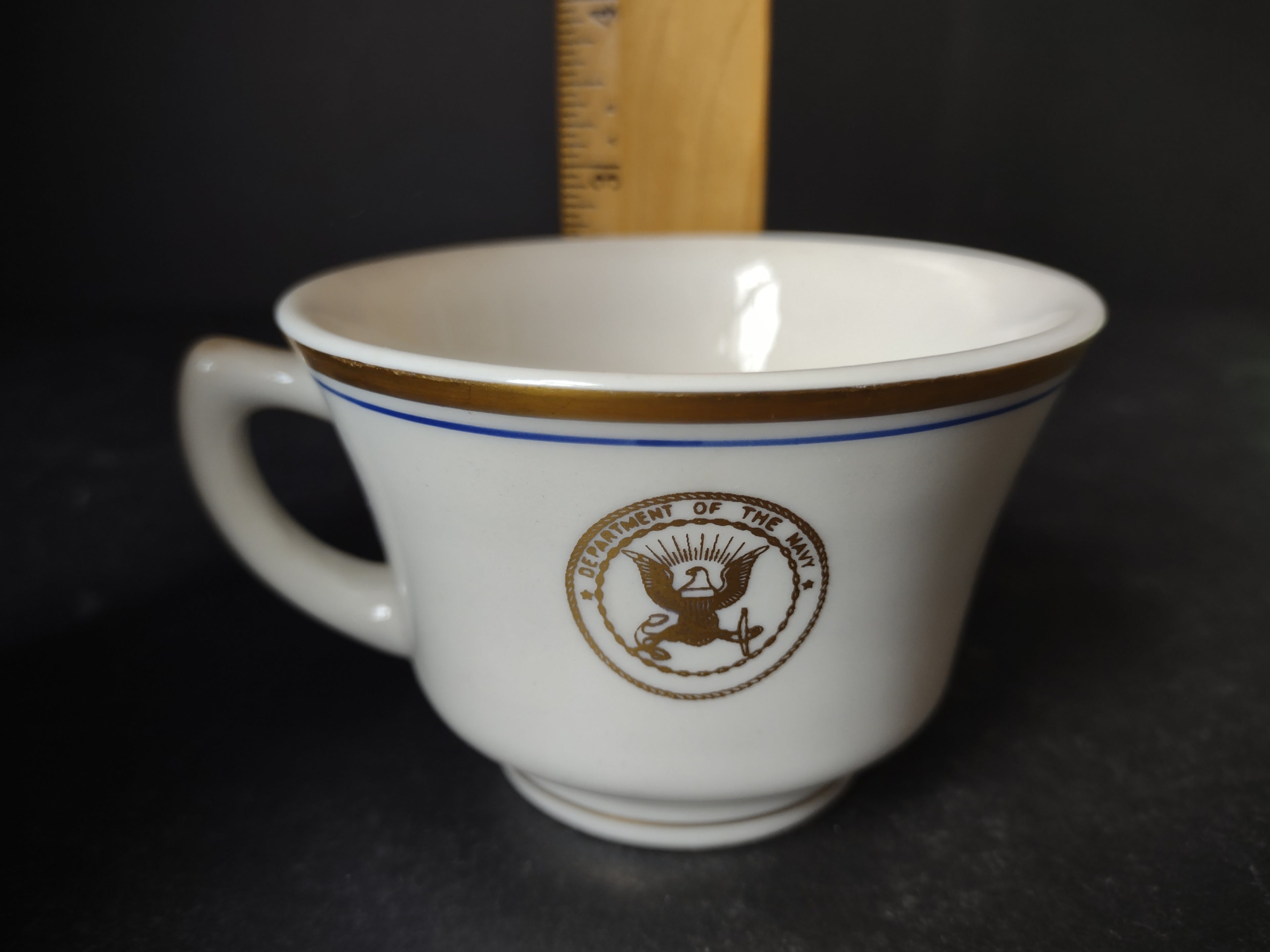 Vintage Dept of the Navy Cup Caribe Puerto Rico Gold Eagle Seal [6203]