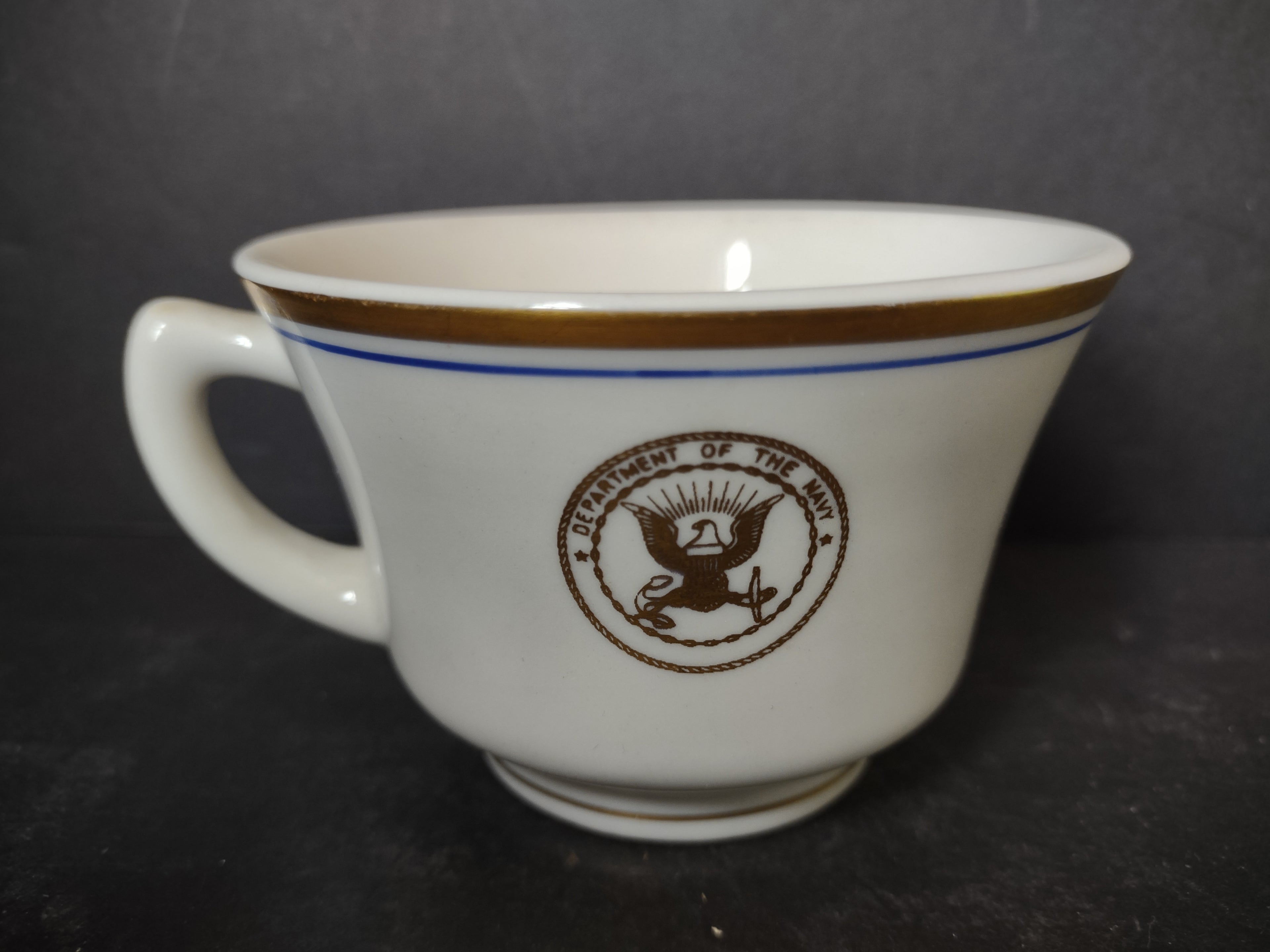 Vintage Dept of the Navy Cup Caribe Puerto Rico Gold Eagle Seal [6203]