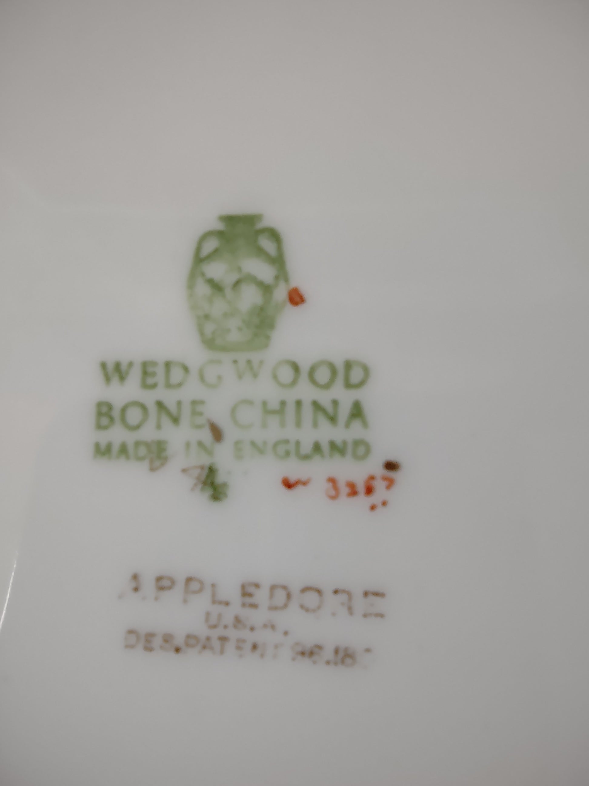 Vintage Wedgwood Appledore Luncheon Plate Bone China England Set Of 5 [6206]