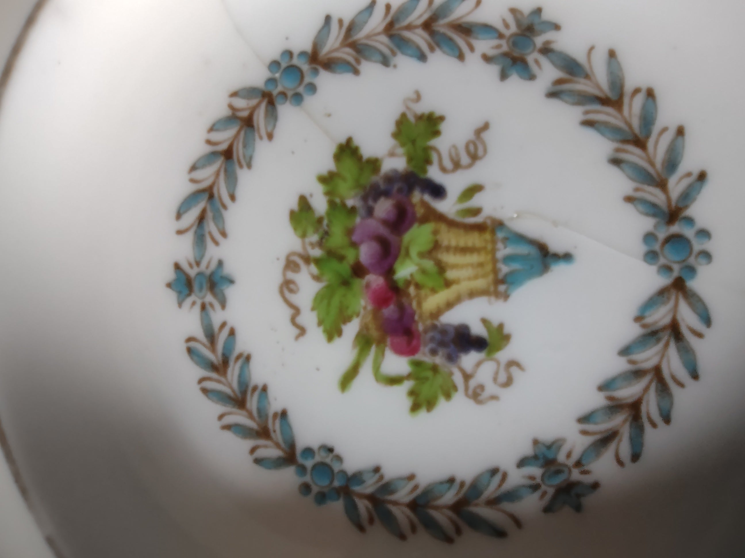 Vintage Wedgwood Appledore Ashtray Bone China Teal Gold England [6207]