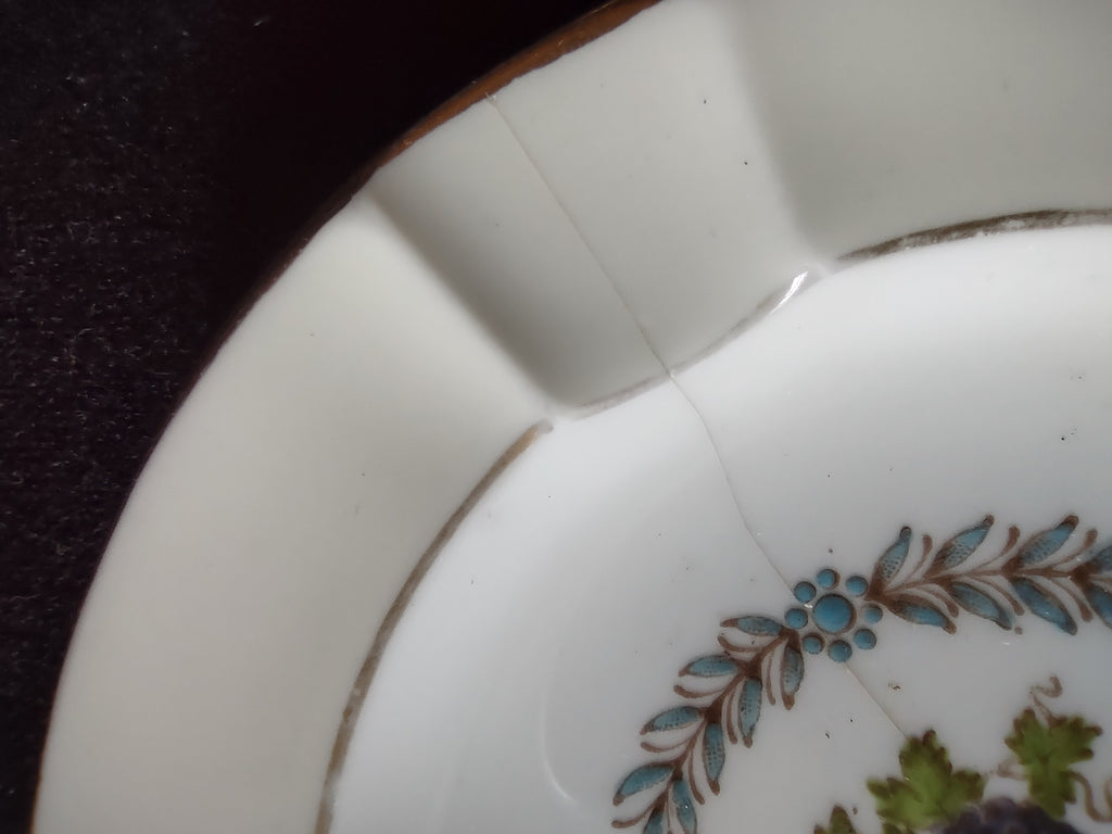 Vintage Wedgwood Appledore Ashtray Bone China Teal Gold England [6207]
