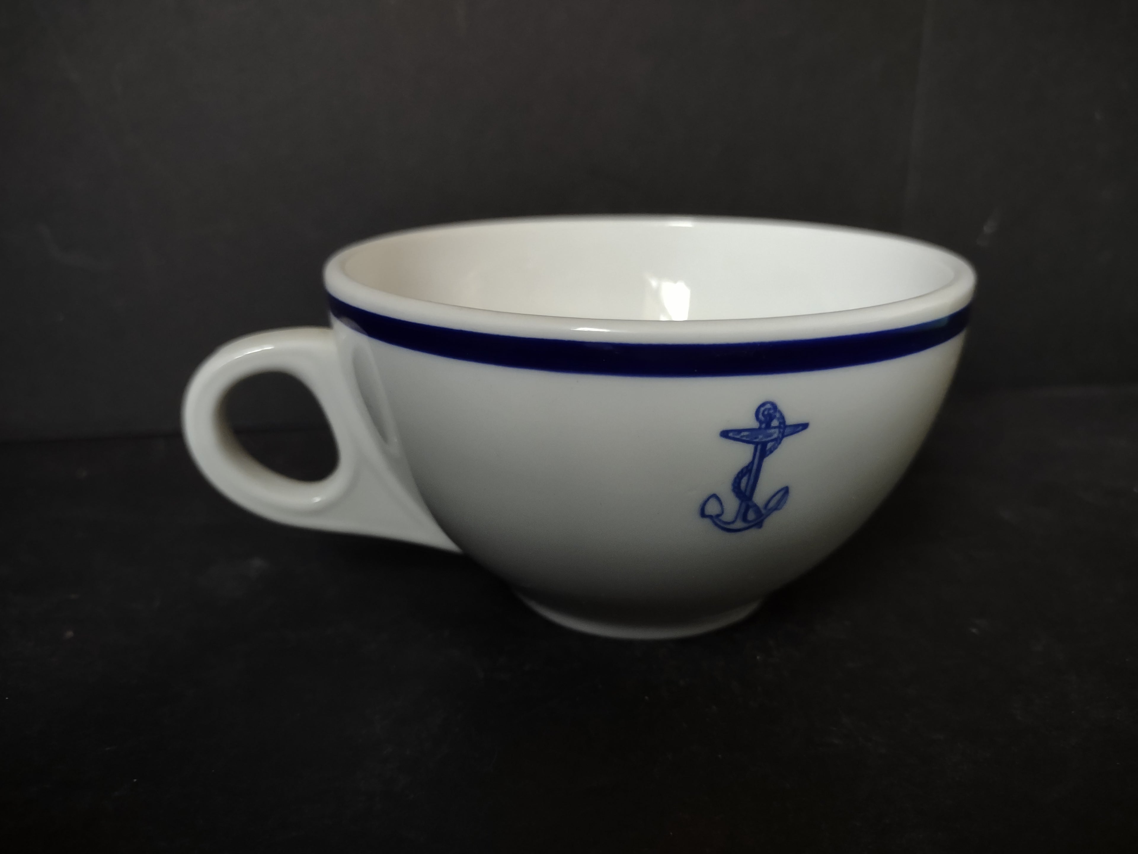 Vintage Shenango USA Navy Anchor Coffee Cup Ironstone [6204]