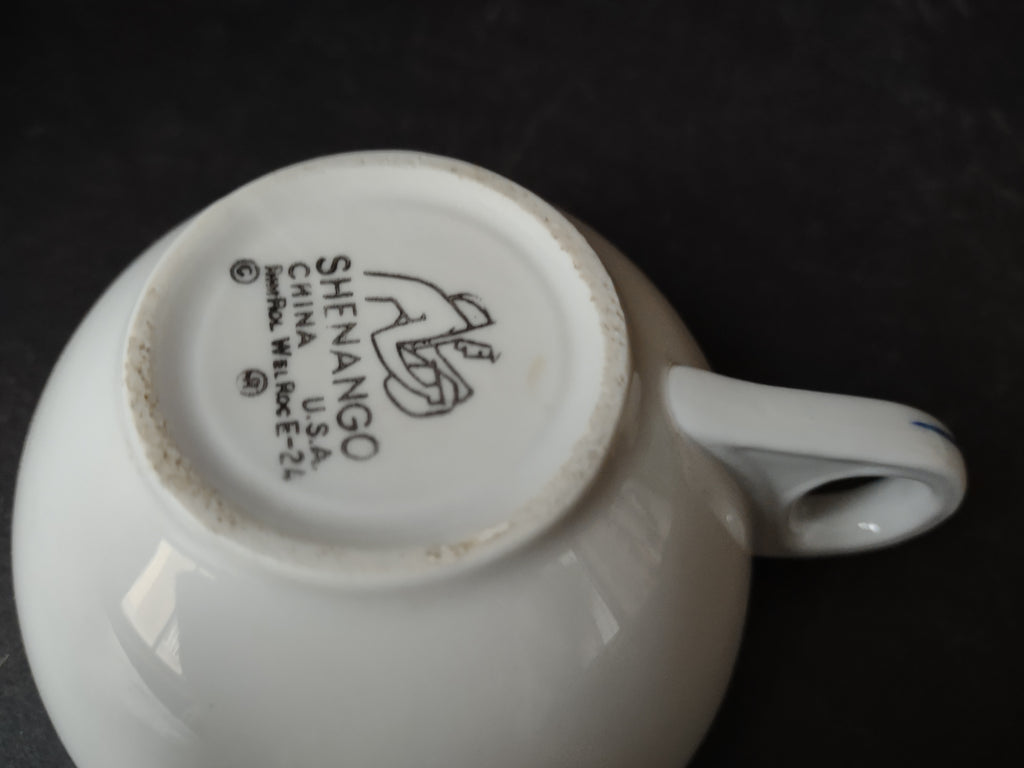 Vintage Shenango USA Navy Anchor Coffee Cup Ironstone [6204]