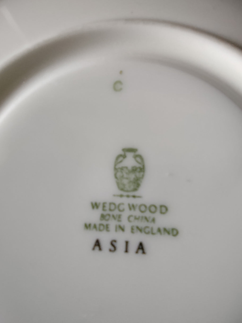 Vintage Wedgwood Asia Cup & Saucer Bone China England Set of 2 [6212]