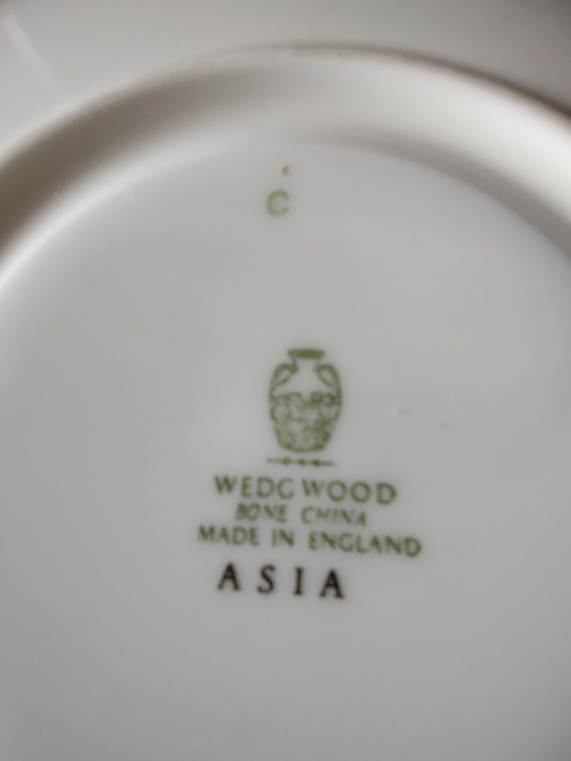 Vintage Wedgwood Asia Cup & Saucer Bone China England Set of 2 [6212]