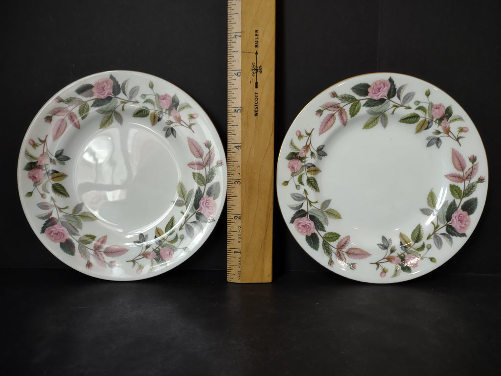 Vintage Wedgwood Hathaway Rose Bone China Side Plates Set of 2 England [6217]