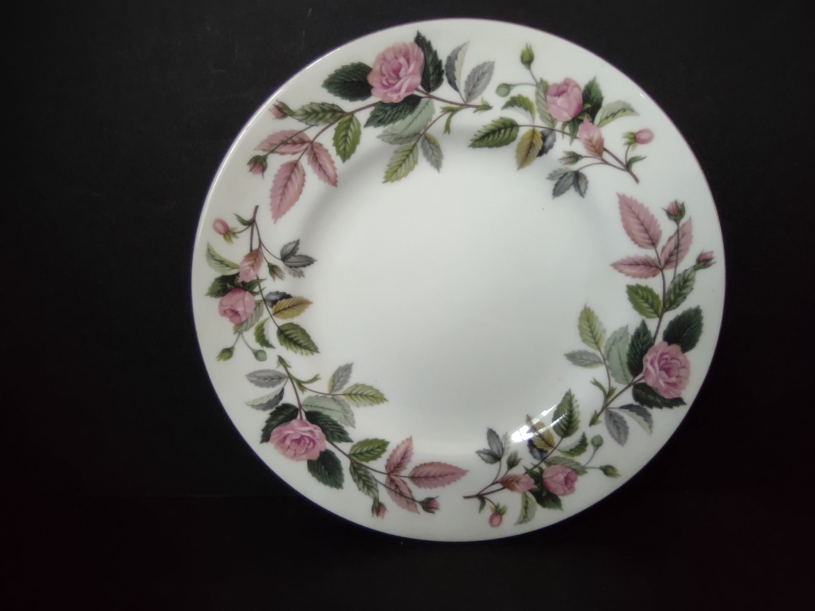Vintage Wedgwood Hathaway Rose Bone China Side Plates Set of 2 England [6217]