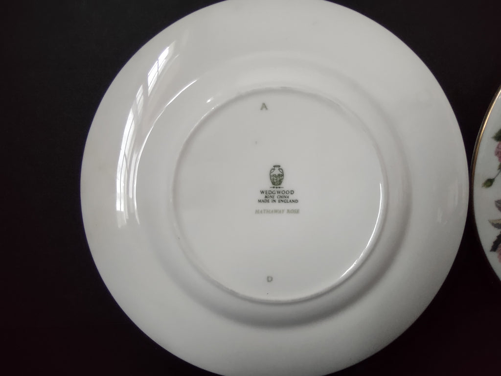 Vintage Wedgwood Hathaway Rose Bone China Side Plates Set of 2 England [6217]