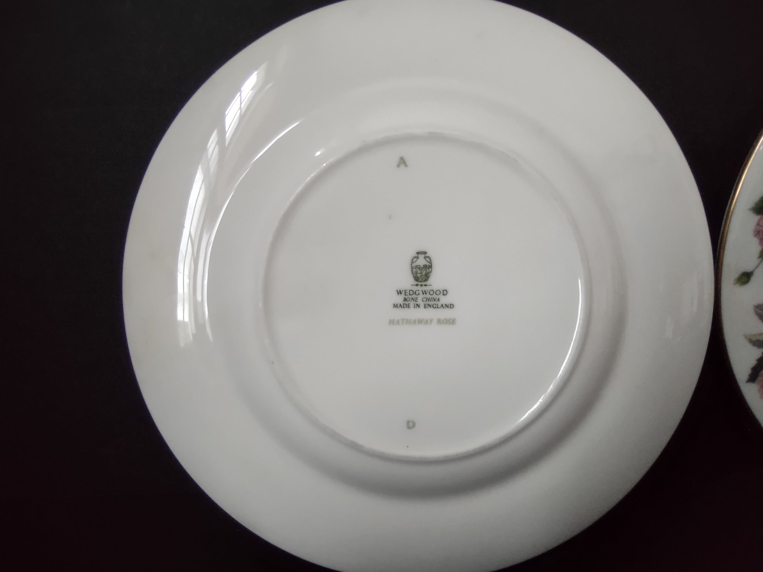 Vintage Wedgwood Hathaway Rose Bone China Side Plates Set of 2 England [6217]