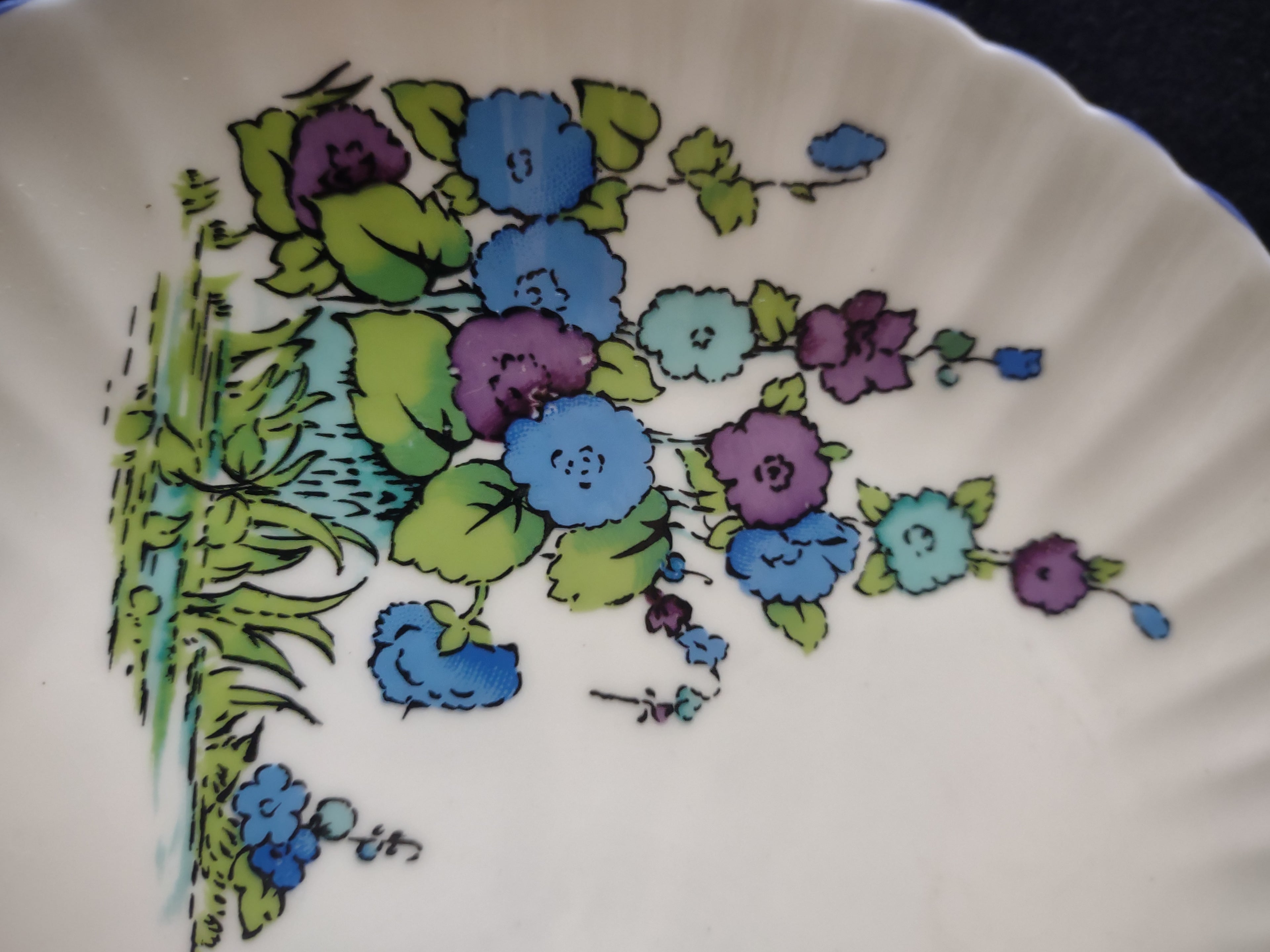 Vintage Staffordshire Gainsborough Snack Plate Cup Bone China England [6222]