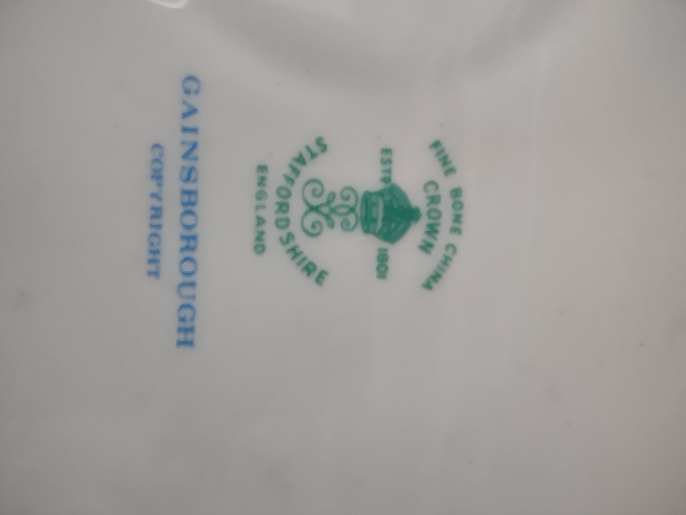 Vintage Staffordshire Gainsborough Snack Plate Cup Bone China England [6222]
