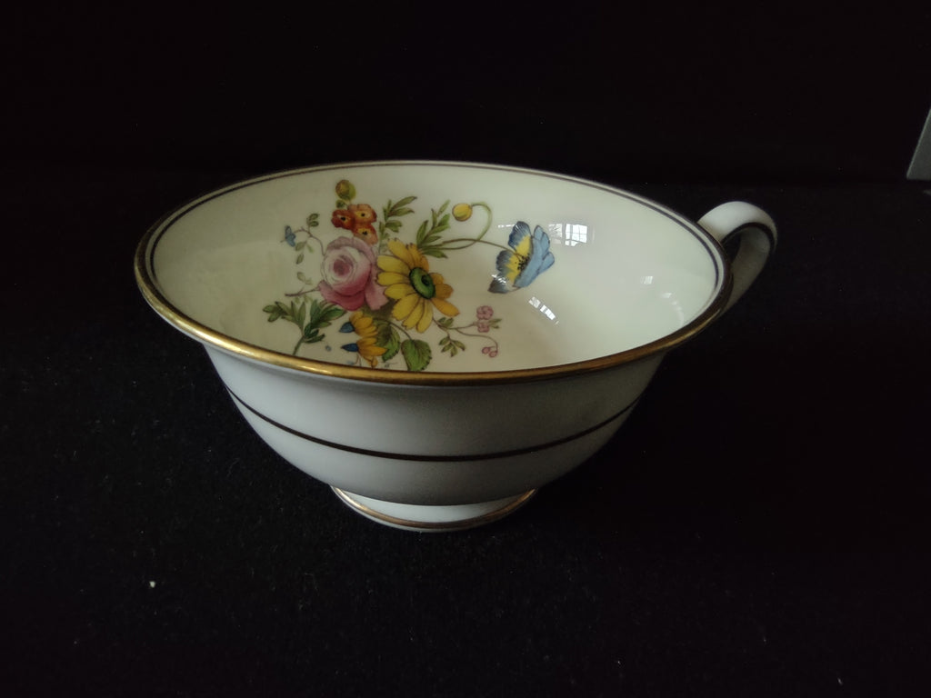 Vintage Wedgwood Cup & Saucer Bone China Mixed Floral England Set Of 7 [6223]