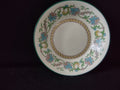 Vintage Wedgwood Berry Bowl Bone China Turquoise Floral Greek Key England [6224]