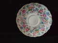 Vintage Crown Staffordshire Saucer Bone China Pink Blue Floral England [6226]